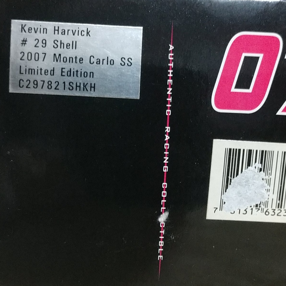 SOLD!!!KEVIN HARVICK #29 Shell Pennzoil 2007 Monte Carlo SS 1:24 NASCAR Diecast - Picture 10 of 12